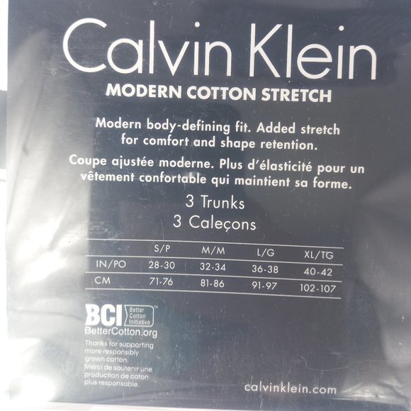 NWT CALVIN KLEIN 3pack cotton stretch trunk boxers - Picture 4 of 4